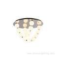 Opal Glass Ball Beaded Ceiling Light